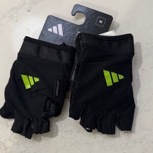 Black and Green Fingerless Gloves